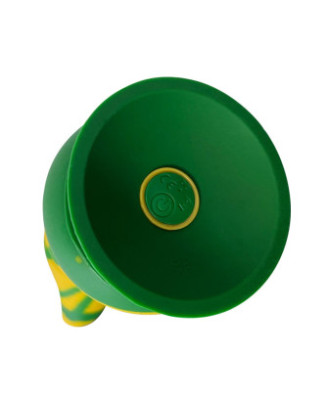Gode ventouse tentacule Kraken vibrant 21 cm vert et jaune USB 